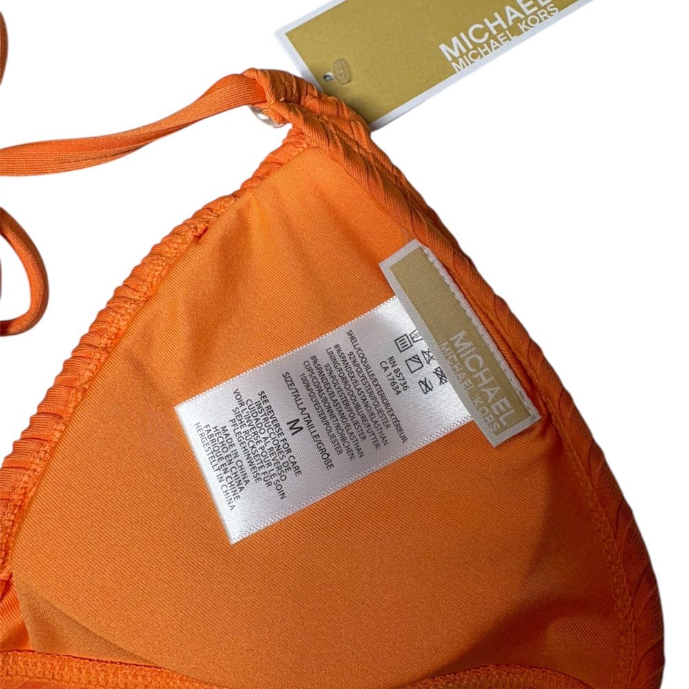 Michael Kors Ladies 2 Piece Bikini Set Size Medium Nectarine - Picture 5 of 6